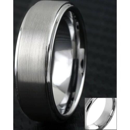 Classic Mens 8MM Stainless Steel Ring Matte Texture Surface Brushed Wedding Engagement Rings Gifts For Boyfriend Father