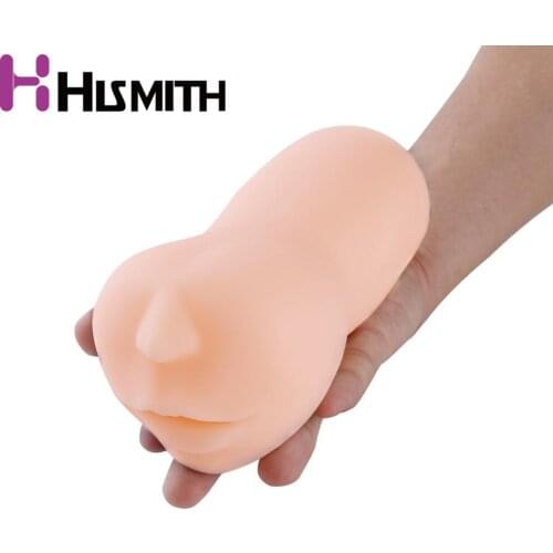 HISMITH Male Masturbators Oral Sex Mouth with Tongue and Teeth Masturbator for Man Sex Toys for Men Adult Toys