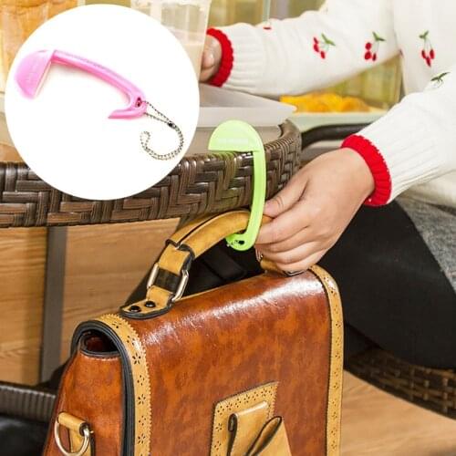Portable Plastic Hanger Decoration Travel Bag Hook Hanging Decoration Table Purse Bag Hook Wall Rack Handbag