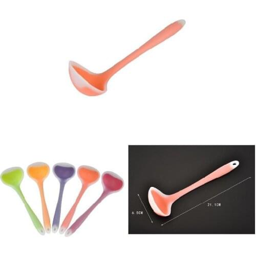 Translucent Silicone Spoon Nonstick Anti High-Temperature Soup Scoup Cooking Tools Kitchen Supplies KI