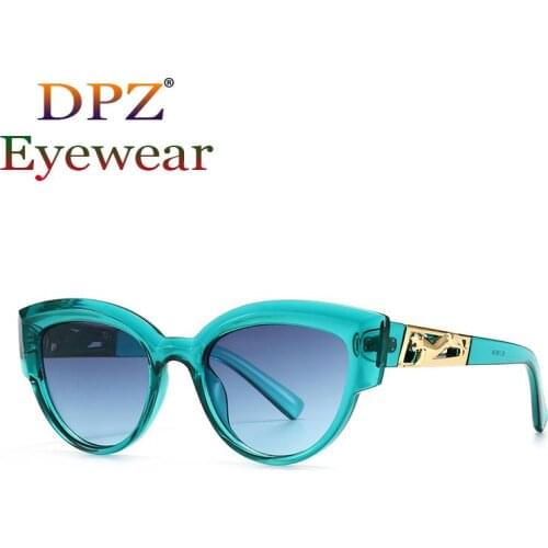 2021 New Fashion Cool Style Golden Jumping Leopard Sunglasses Vintage Men Women Luxury Brand Design Sun Glasses Oculos De Sol
