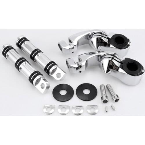 Universal Chrome Motorcycle 32mm Highway Foot Pegs Footrest Engine Guard Footpegs Bumper Guard Rail Rest Foot Pedal Accessories