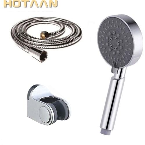 High quality hand shower set 5-function hand shower with switch +1.5M stainless steel shower hose +holder shower accessories