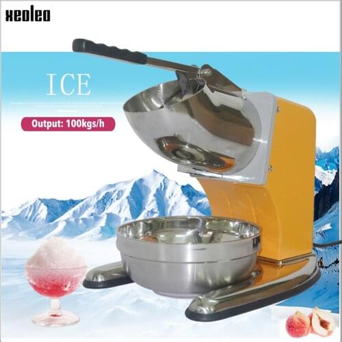 XEOLEO Commercial Ice crusher Ice Smoothie maker Shave Ice machine Snow cone grinder Machine 110V/220V Orange /Pink/Green
