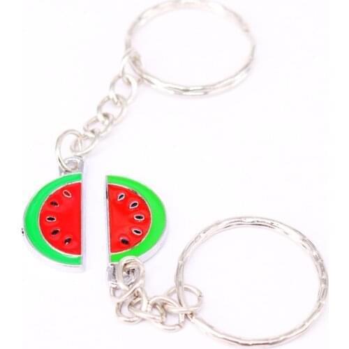 1Pcs Watermelon Charms Keychain For Keys Car Key Ring Souvenir Gifts Couple Handbag Jewelry Accessories KC35