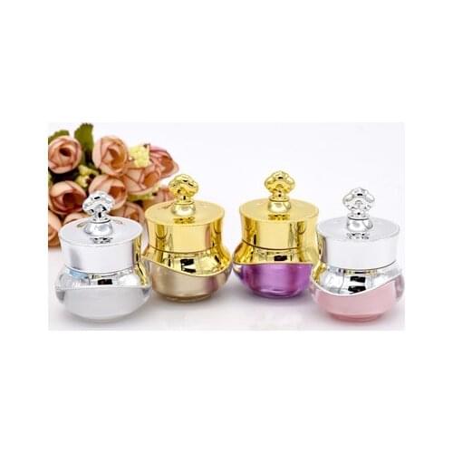 10/20pcs 5g Crown White Gold Purple Luxury Mini Cream Bottle Jar cans Empty Cosmetic Containers Acrylic Jars