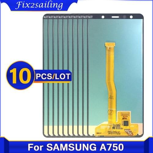 10 pcs ORIGINAL SUPER AMOLED LCD For Samsung Galaxy A7 2018 A750 SM-A750F A750F LCD Display Touch Screen Assembly Replacement