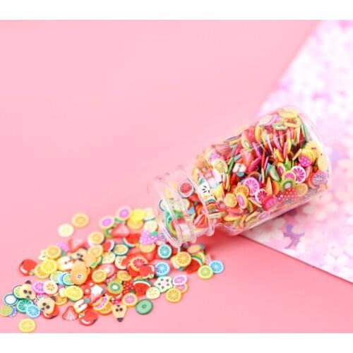1000Pc 5mm Cute Polymer Clay Slime Flling Fruit Slices Nail art Material Diy Craft Decorative Supplies Scrapbooki Embellishments