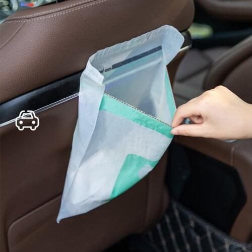 15PCS Portable Vehicle Garbage Bags Office Student Desktop Home Waste Trash Bags Adhesive Disposable Vomit Bag For Car Storage