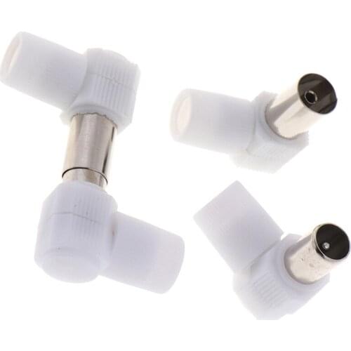 2pairs 90 Degrees TV Plug Jack For Antennas Male And Female TV RF Coaxial Male Plugs Adapter Right Angle Antennas Connectors