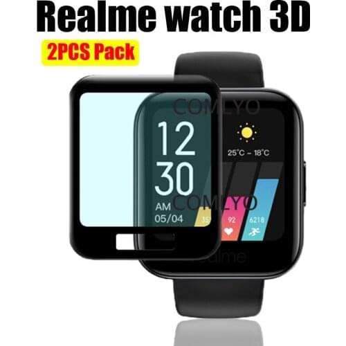 2pcs pack for realme watch screen protector 3D Full Screen Cover Protective Film for real me watch S
