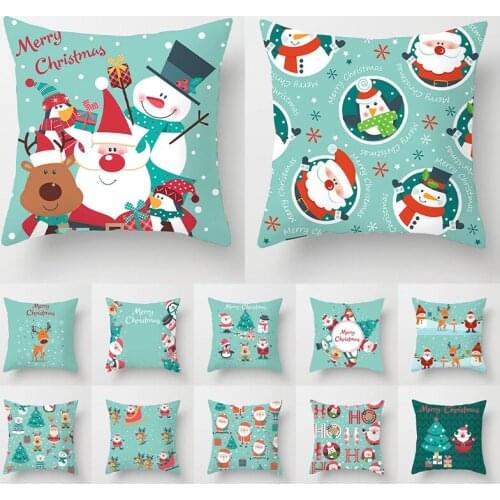 45*45cm Christmas Cushion Cover Merry Christmas Decoration Home 2021 Christmas Decoration Christmas Decoration Home Decoration