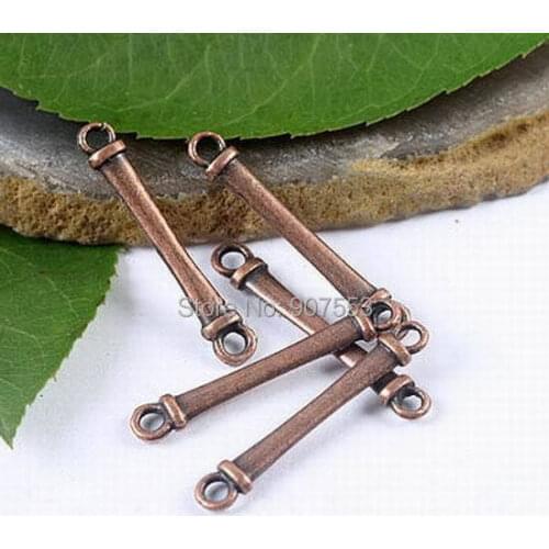 60pcs antiqued copper tone bar technics link connectors H1938