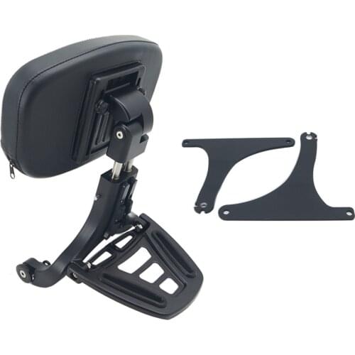 Multi-Purpose Driver Passenger Backrest Black Chrome For Harley Fat Boy 2008-2017