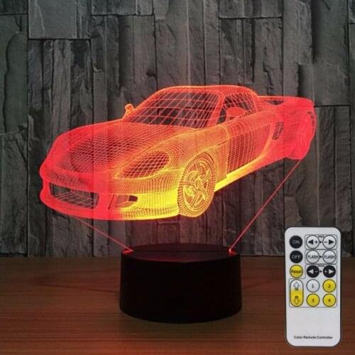 Car Desk Lamp 3D Night Lights for Kids with Remote Controller or Touch Sensor LED Touch 7 Colors Changing Toy Drop Shipping