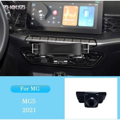 Car Mobile Phone Holder Air Vent Outlet Clip GPS Stand Gravity Navigation Bracket For MG MG5 2021 Car Accessories