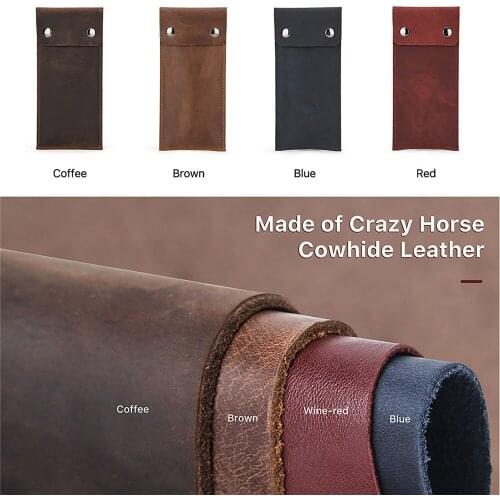 Watch Pouch Bag Leather Case for Apple Watch Handmade Travel Shockproof Storage Case Universal Flip Protection Shell Cover