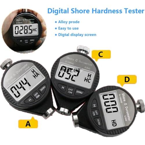 Digital Shore Hardness Tester Durometer Shore A/C/D Hardness Meter Shore 0-100 For Plastic Leather Rubber Multi-resin