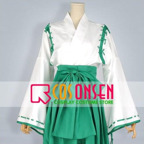 COSPLAYONSEN Campione! Yuri Mariya Cosplay Costume White Green Color All Size