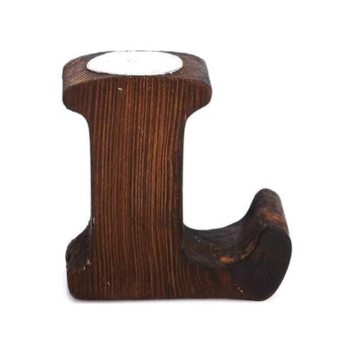 Pony Bed Wood Decorative Letter L Candle holder