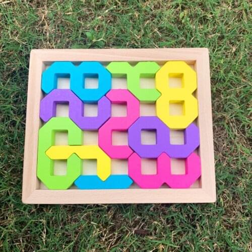 Children Tetris Variety Block Intellectual Building Blocks Creative Colorful Digital Puzzle Early Education Montessori Toys Gift