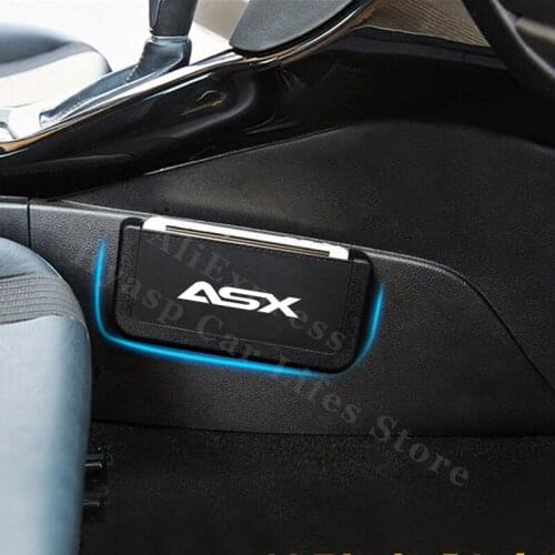Car Seat Back Storage For Mitsubishi ASX Multifunction Auto Leather Mobile Phone Sticky Box Car Accessories Interior
