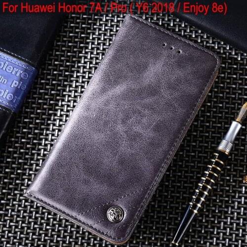 For Huawei Honor 7a case Luxury Leather Flip cover Stand Card Slot Cases For Huawei Honor 7A Pro Y6 2018 funda Without magnets