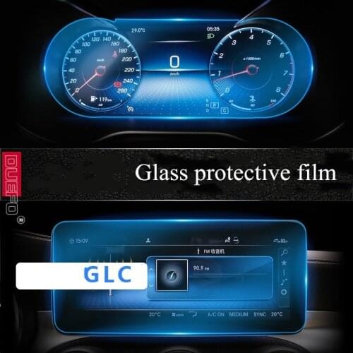 For Mercedes-Benz GLC X253 C253 2015-2020 Car Navigation GPS Monitor Screen Protective Glass Tempered Dashboard Film Sticker