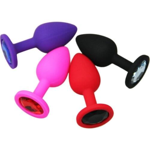 Adult Booty Beads Anus Products Silicone Mini Anal Sex Toys buttplug For Women & Men Erotic Butt Plugs Crystal Jewelry