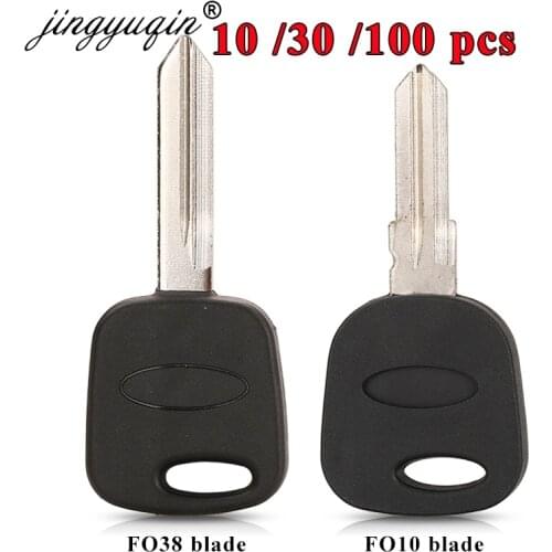 Jingyuqin 10/30/100pcs Transponder Chip Car Key Shell for Ford Escape Kuga Maverick Focus Mondeo Mustang Fob Case FO38 FO10