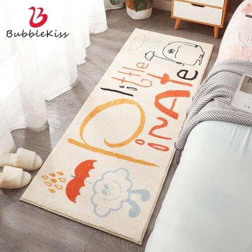 Bubble Kiss Carpet For Bedroom Cute Cartoon Long Soft Comfortable Bedside Rug Living Room Home Decor Non-Slip Moisture-Proof Mat
