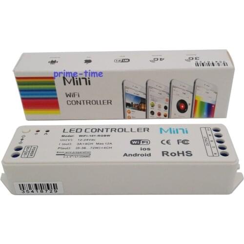 Million colors MINI WIFI rgbw controller iOS/Android APP WiFi RGBW led controller Wireless 2.4G For rgbw led strip light DC5-24V