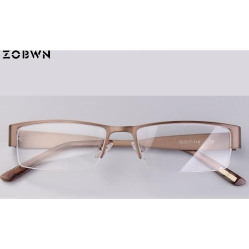 Man glasses half rim gun color очки модные for business eyeglasses очки can be put reading myopia lens anti compuer mobile gafas