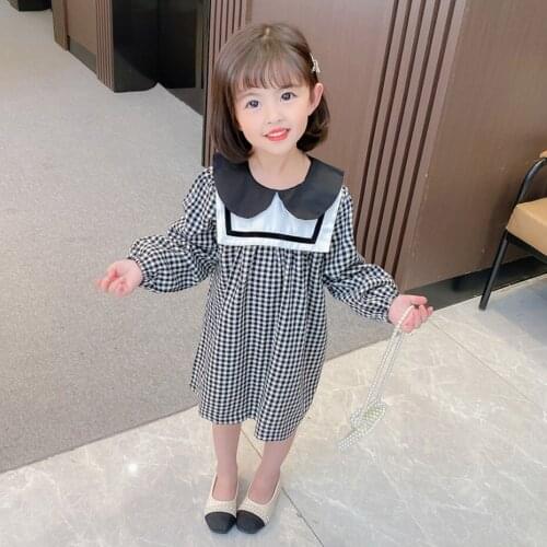 Kids Dresses For Girls Plaid Pattern Kids Party Dresses For Girls Casual Dress Kids Spring Autumn Childrens Clothing