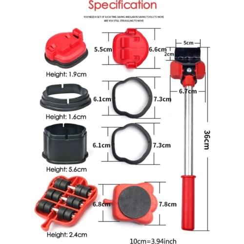 Suitable for Sofas, Couches and Refrigerators Furniture Lifter with 4 Sliders for Easy and Safe Moving, Appliance Roller M4YD