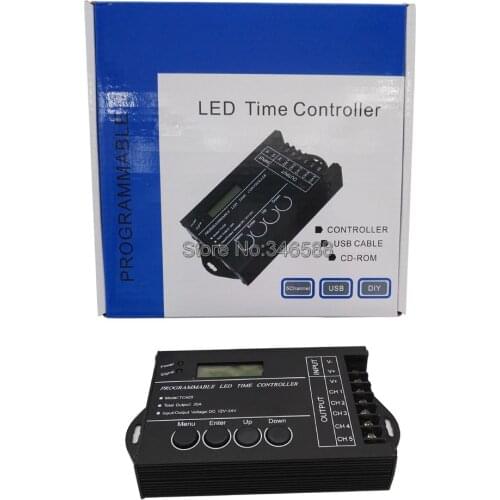 Time programable RGB LED Controller TC420 DC12V/24V 5Channel Total Output 20A Common Anode Programmable LED Controller