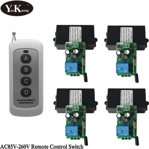 433MHz RF Remote Control Switch AC110V 120V 220V 240V 250v Light Lamp LED Bulb Wireless Switches Corridor Room Wall Panel Switch