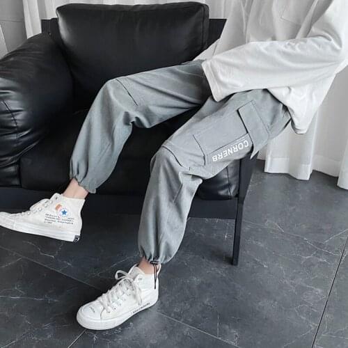 Streetwear Men Drawstring Harem Pants Men Baggy Jogging Pants Japanese Style 2021 New Male Trousers Sweatpants Men Clothing