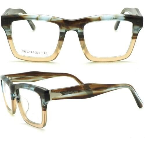 Vintage Acetate Glasses Frame Women Full Rim Optical Eyewear Goggle Anti-Blue Light Lens Prescription Myopia Eyeglasses for Men