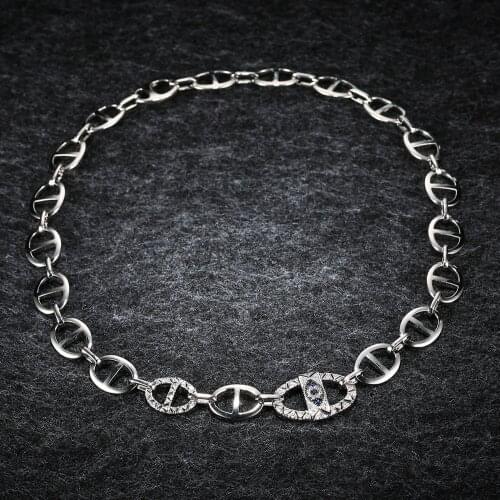 LIDU High Quality 925 Silver Eye Of Evil Clavicle Necklace With Stylish And Exquisite Monaco Jewelry As A Gift For Friends