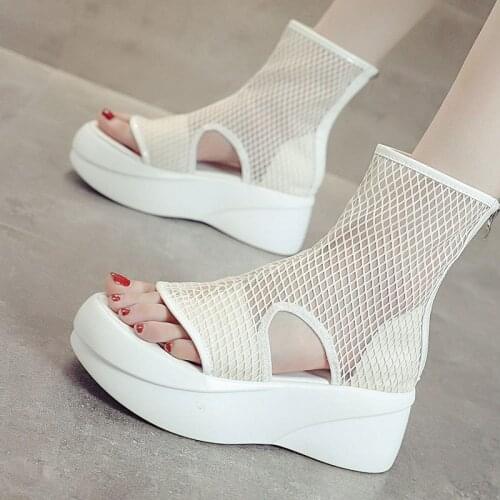 Baotou cold boots womens summer thick soles net boots 2021 new web celebrity womens shoes versatile platform casual sandal tid