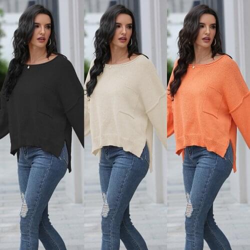 Sweater Women Pullover 2021 womens Pullovers Wear Round Neck Loose European Sweater Women New Warm Sweaters Dropshipping SJ3233