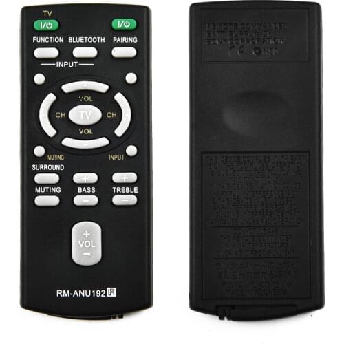 1 Pcs Remote Control RM-ANU192 For Sony Soundbar RM-ANU191 HT-CT60BT SA-CT60BT