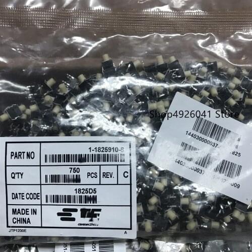 5PCS Tyco Electronics TE 1-1825910-S 6MM TACT SWITCH THRU-HOLE HIGH TEMP