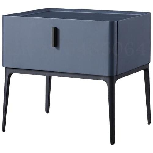 1995 Nordic Bedside Table Leather Art Bedroom Bedside Cabinet Modern Minimalist Mini Bedside Cabinet Italian Minimalist
