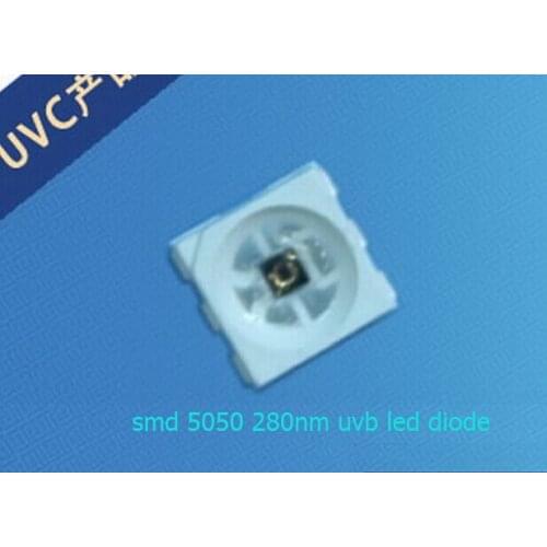 280NM SMD 5050 UV UVB LED Ddiode,Ultra Violet LED Diodes 6.8-7.5v 20ma