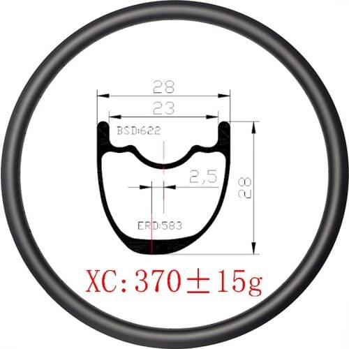 29er MTB XC 28 carbon rim asymmetric tubeless clincher 28mm deep Hookless UD 3k 12k matte glossy 24H 28H 32H mountain bike wheel