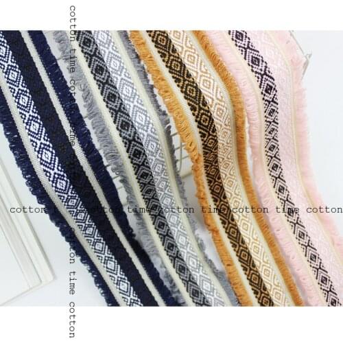 4yards/lot 60mm Thick Ethnic Embroidered Jacquard Ribbons Trim accessory for bag garment home deco Multicolour