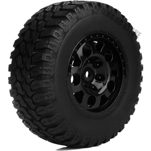 4Pcs RC Short Course Terrain Truck Tires& Wheel Rim for 1/10 Traxxas Slash VKAR 10SC RC Car Parts