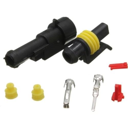 50 sets Kit 1 Pin Waterproof Electrical Wire Cable automotive Connector Plug for car